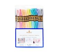 DMC - Surtido de hilos Mouliné colores Pastel, 100% algodón - 12 ovillos de 4 metros | Hilo de bordar, punto de cruz ideal, pulsera brasileña, pasatiempos creativos | idea de regalo