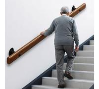 DMCHENGMA Barandilla de Escalera de Madera - Pasamanos de Montaje en Pared para escaleras empinadas o largas | Manija de Soporte de barandilla de Escalera Moderna(210cm)