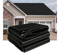 DMCHENGMA Lona Negra Resistente Lona de Polietileno Impermeable de 500 g/㎡ con Ojales Reforzados, Carpa con Dosel Multiusos y lámina de Suelo para protección de techos y caravanas(4x6m)