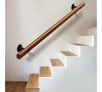 DMCHENGMA Pasamanos de Escalera Antideslizante, pasamanos de Escalera de Madera, pasamanos para escaleras Interiores y Exteriores, barandillas de Cubierta(300cm)