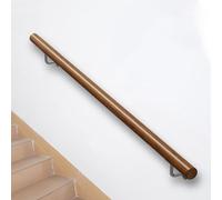 DMCHENGMA Pasamanos de Escalera de Madera Maciza Resistente, barandilla Redonda de 1 pie a 15 pies, riel de Soporte Antideslizante para escaleras Interiores y Exteriores(280cm)