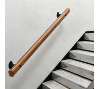 DMCHENGMA Pasamanos de Escalera, pasamanos de Madera de 1 pie a 15 pies para escaleras Interiores y Exteriores, manija de Soporte de Montaje en Pared de Seguridad Resistente(240cm)
