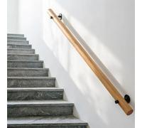 DMCHENGMA Rieles de Madera sólida, 110 cm/120 cm/130 cm/140 cm/150 cm Pasamanos de Escalera de Seguridad Resistentes Barandilla Antideslizante de Montaje en Pared(120cm)