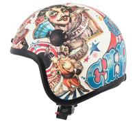 DMD Retro Circus Casco Jet Beige/Azul/Negro S unisex