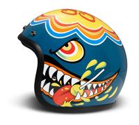 DMD Retro Lollipop Casco Jet Azul/Amarillo/Rojo XL unisex