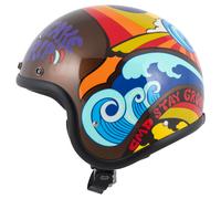DMD Retro Trip Casco Jet Marrón/Azul S unisex