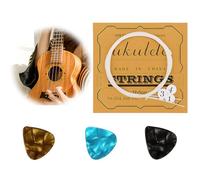 DmDoyy 1 juego de cuerdas de nailon para ukelele con 3 púas de fieltro, 4 cuerdas por juego, para concierto, soprano, ukelele tenor