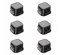 DmDoyy 6 Pcs Organizador Cables, Ajustable Organizador Cables Escritorio, Sujeta Cables Adhesive, Apto Para Cables De Carga, HDMI, Cable De Audio, Escritorio, Blanco