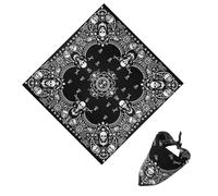 DmDoyy Bandanas 100% Algodón, Bandana Con Faz Diseño De Calavera, Cumpleaños Halloween Bandana, Para Hombres Mujeres