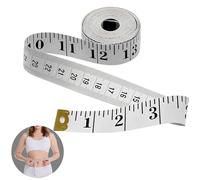DmDoyy Cinta Métrica Corporal, Metro De Costura Flexible A Doble Cara Para Medidas Corporales, 150 Cm Herramienta De Costura Para Sastre, Números, Rayas Y Letras De Color Negro