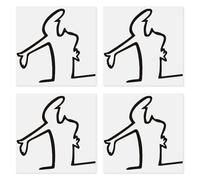 DmDoyy Pegatinas Reflectantes Para Marcar Arañazos En La Pintura Del Automóvil, Pegatinas Para Personas Enojadas De 8,4 X 8,1 Cm, Pegadas Juntas A Arañazos En El Automóvil， 4 Pcs