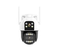 DMETE Cámara IP con Tarjeta SIM 4G, 4K HD, Zoom 10X, cámara PTZ, Tres Lentes, Pantalla Dual, de Seguridad 2K, Seguimiento automático, vigilancia P2P Fácil instalación(2K WiFi Camera)