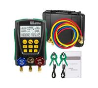 DMETE Digital Pressure Gauge Refrigeration Vacuum Manifold Tester Meter HVAC Temperature For Car Repair Prueba con precisión(DY517A)