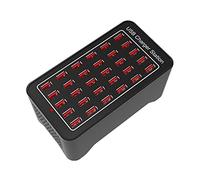 DMETE Estación de Carga USB, Cargador Pared Inteligente con 12 24 60 Puertos, estación Acoplamiento rápida for múltiples Dispositivos Cargador Seguro(30 Port USB)