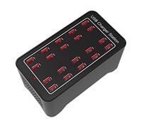 DMETE Estación de Carga USB, Cargador Pared Inteligente con 12 24 60 Puertos, estación Acoplamiento rápida for múltiples Dispositivos Cargador Seguro(20 Port USB)