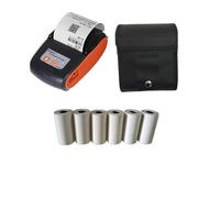 DMETE Impresora de inyección de Tinta portátil Mini 58mm Papel Bill Bluetooth Impresora Bluetooth Portátil inalámbrico Impresora de Recibos térmicos móviles para Etiqueta de Fecha de código(Grey)