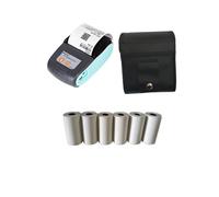 DMETE Impresora de inyección de Tinta portátil Mini 58mm Papel Bill Bluetooth Impresora Bluetooth Portátil inalámbrico Impresora de Recibos térmicos móviles para Etiqueta de Fecha de código(Gold)