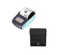 DMETE Impresora de inyección de Tinta portátil Térmico portátil BT 4.0 Impresora de Recibos Mini Impresora Mobile 58mm Máquina Taxi Impresora para Etiqueta de Fecha de código(Blauw)
