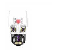 DMETE IP 360 Home App 8MP 4K Security Camera 4 Lens 10X Zoom 3 Screens PTZ Two Way Audio Auto Tracking Color Night Vision Fácil instalación(4 Lens Add 32G Card)