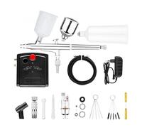 DMETE Juego de compresores aerógrafo doble acción 7CC / 20CC 40CC Tres tazas reemplazo desmontable o conjunto anillos for el modelo la torta del uñas Soplado conveniente(NCT-19B-6-s2)