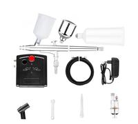 DMETE Juego de compresores aerógrafo doble acción 7CC / 20CC 40CC Tres tazas reemplazo desmontable o conjunto anillos for el modelo la torta del uñas Soplado conveniente(NCT-19B-6-s1)