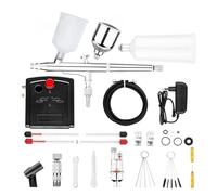 DMETE Juego de compresores aerógrafo doble acción 7CC / 20CC 40CC Tres tazas reemplazo desmontable o conjunto anillos for el modelo la torta del uñas Soplado conveniente(NCT-19B-6-s3)