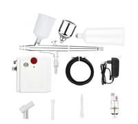 DMETE Juego de compresores aerógrafo doble acción 7CC / 20CC 40CC Tres tazas reemplazo desmontable o conjunto anillos for el modelo la torta del uñas Soplado conveniente(NCT-19B-6-s4)