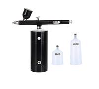 DMETE Kit de aerógrafo Mini Compressor Set Single Acción Spray Pistola for la decoración torta maquillaje Copa cuidados faciales peluquero Soplado conveniente(D)