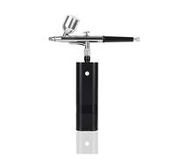 DMETE Mini Wireless aerógrafo con compresor Kit de alta presión acción simple pistola pulverización Conjunto Pintura la torta for colorear Modelo tatuajes Soplado conveniente(A)