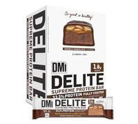 DMI DELITE SUPREME PROTEIN BAR - Barrita Proteica 33% - Bajo Contenido en Azúcares - Sin Aceite de Palma - Double Chocolate con Cacahuetes (12x60g)