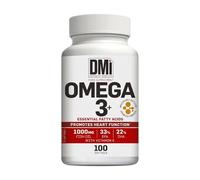 DMI INNOVATIVE NUTRITION Omega 3+ 100 Perlas - Aceite de Pescado con Alta Concentración 33% EPA y 22% DHA, con Vitamina E - Soporte Cardiovascular, Cognitivo y Bienestar General
