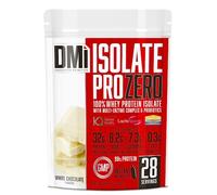 DMI Proteína ISOLATE PRO ZERO-Proteína para Recuperación y Desarrollo Muscular - 100% Aislado de proteína de suero con DigeZyme® y LactoSpore - Sin Azúcares Añadidos (1 Kg, White Chocolate)