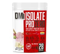 DMI Proteína ISOLATE PRO ZERO-Proteína para Recuperación y Desarrollo Muscular - 100% Aislado de proteína de suero con DigeZyme® y LactoSpore - Sin Azúcares Añadidos (1 Kg, Strawberry White Chocolate)