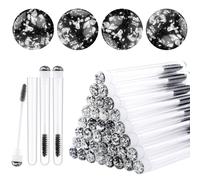 Dming 20pcs cepillo de pezas de pez de pestaas herramienta de maquillaje de maquillaje suministros de extensin de pestaas de limpieza de rmel de