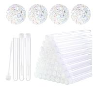 Dming 50pcs pincel de pez de pez de cepillo para la varita de lminas de maquillaje suministros de extensin de pestaa