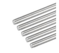 DMiotech 10 Paquete M10 x 130mm Totalmente Roscado Varilla 304 Inoxidable Acero Derecha Mano Roscas Varilla Barra Pernos Abrazaderas y U-Pernos