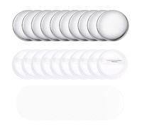 DMiotech 200 Juegos de 37 mm 1.46" Piezas en Blanco para Botones de Broche Cubierta de Metal Botón de Plástico Película Transparente para Regalos de Fiesta Ropa Sombrero Bolsas