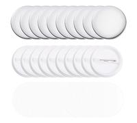 DMiotech 200 Juegos de 44 mm 1.73" Piezas en Blanco para Botones de Broche Cubierta de Metal Botón de Plástico Película Transparente para Regalos de Fiesta Ropa Sombrero Bolsas