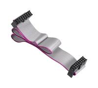 DMiotech Cable de Cinta Plana de 14 Pines, Paso de 2.54 mm, Longitud de 30 cm, Conector FC a FC Tipo A, Cable Puente Gris IDC para Computadora, Pantalla Led, DVD