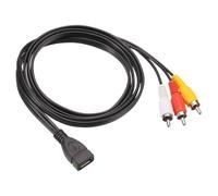 DMiotech Cable USB A RCA 5 Pies USB Hembra A 3 RCA Macho Para PC TV DVD | Adaptador De Cable De Audio Y Video Estéreo, Altavoces Amplificadores