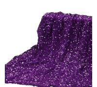 DMiotech Tela de Lentejuelas Morada de 1 Yarda de Ancho de 4 Pies de Terciopelo Brillante y Centelleante para Coser, Manteles, Fondos, Ropa