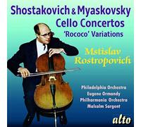 Chostakovitch, Miaskovski : Concertos pour violoncelle. Rostropovitch, Ormandy, Sargent.