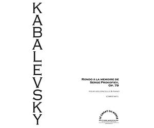 Dmitry Kabalevsky-Rondo À La Mémoire De Prokofiev Op. 79-Cello y Klavier-BOK