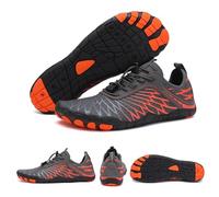 DMJHJY Grounding Shoes, Grounding Shoes with Copper, Barefoot Shoes for Women Men, Hike Footwear Waterproof Trail Running (Orange,44)