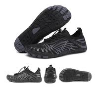 DMJHJY Zapatos de Puesta a Tierra con Cobre, Puesta a Tierra Allround Zapatos Descalzos Mujeres Hombres, Calzado de Caminata-Impermeable Trail Running (Negro,43)