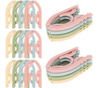 DMJJSD® 20 Colgador Ropa, Perchas de Viaje Plegables, Perchas Portátiles de Plástico para Abrigos, Perchas de Viaje, Portátiles, Plegables, Ahorran Espacio, para el Hogar, Hotel, Viajes, Camping