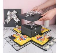 DMJJSD Caja de regalo creativa de 5 capas, caja de regalo sorpresa, caja de explosión para cumpleaños, aniversario, día de San Valentín, boda y más