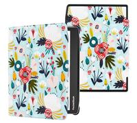 DMLuna Case for Pocketbook ERA/Color, Ultra Slim Lightweight Premium PU Leather Protective Cover with Auto Sleep/Wake Function, Hill Flower
