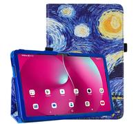 DMLuna Funda para T-Mobile Revvl Tab 2 de 10.1 pulgadas (modelo: 9185W, versión 2025), funda de piel sintética de alta calidad con soporte (no compatible con REVVL Tab 5G de 10.4 pulgadas 2023), noche