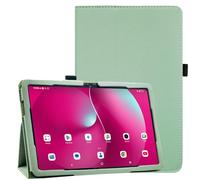 DMLuna Funda para T-Mobile Revvl Tab 2 de 10.1 pulgadas (modelo: 9185W, versión 2025), funda de piel sintética de alta calidad con soporte (no compatible con REVVL Tab 5G de 10.4 pulgadas 2023), verde